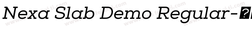 Nexa Slab Demo Regular字体转换